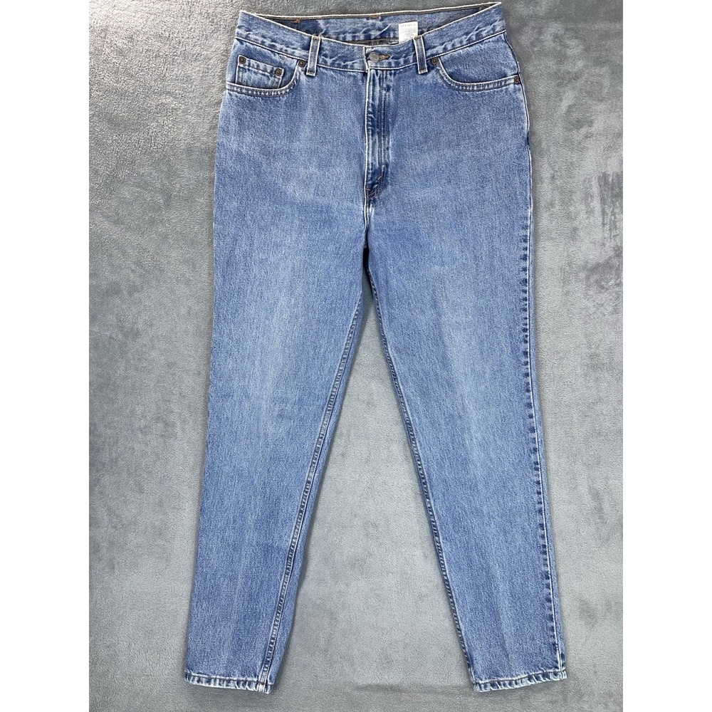 Vintage Levis Jeans Womens 16 Misses Blue Slim Fit Taper 512‎ Made In USA